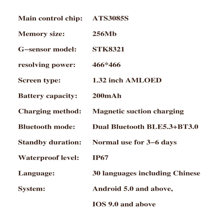 KM88 1.32 inch Color Screen Smart Watch, Support Bluetooth Call / Wellness Tracking(Silver)