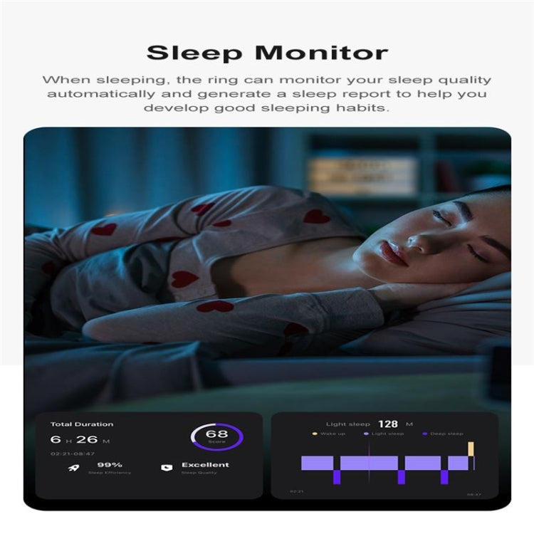 R09 SIZE 8 Smart Ring, Support Heart Rate / Blood Oxygen / Sleep Monitoring / Multiple Sports Modes(Silver) - Smart Rings / Smart Telephones by PMC TechLife | Online Shopping South Africa | PMC TechLife | Buy Now Pay Later Mobicred