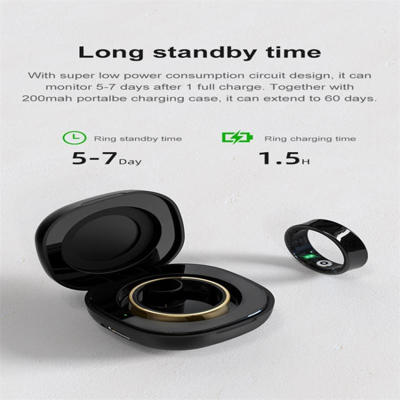 R09 SIZE 12 Smart Ring, Support Heart Rate / Blood Oxygen / Sleep Monitoring / Multiple Sports Modes(Gold)