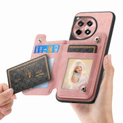 For OnePlus Nord CE4 / Ace 3V Retro MagSafe Zipper Wallet Card Bag Back Phone Case(Pink)