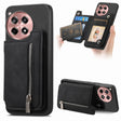 For OnePlus Nord CE4 / Ace 3V Retro MagSafe Zipper Wallet Card Bag Back Phone Case(Black) - OnePlus Cases by PMC TechLife | Online Shopping South Africa | PMC TechLife | Buy Now Pay Later Mobicred
