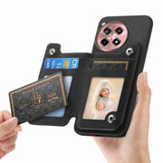 For OnePlus Nord CE4 / Ace 3V Retro MagSafe Zipper Wallet Card Bag Back Phone Case(Black)