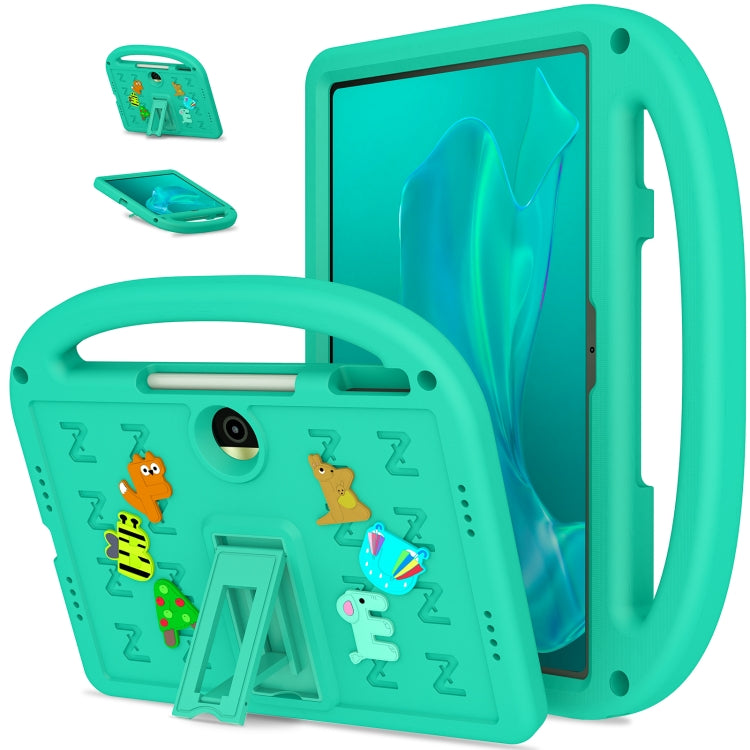 For Honor Pad 9 12.1 Cartoon Sparrow EVA Shockproof Tablet Case(Glacier Green) - Honor by PMC TechLife | Online Shopping South Africa | PMC TechLife | Buy Now Pay Later Mobicred