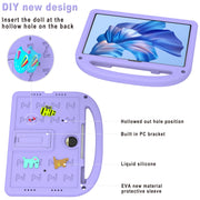 For Honor Pad 9 12.1 Cartoon Sparrow EVA Shockproof Tablet Case(Taro Purple)
