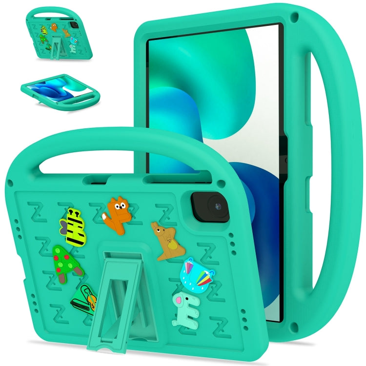 For Honor Pad X8a / X9 2024 Cartoon Sparrow EVA Shockproof Tablet Case(Glacier Green) - Honor by PMC TechLife | Online Shopping South Africa | PMC TechLife | Buy Now Pay Later Mobicred