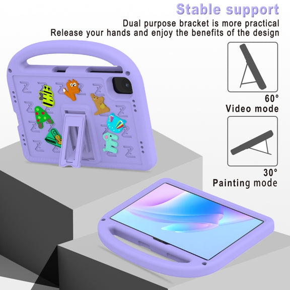For Honor Pad X8a / X9 2024 Cartoon Sparrow EVA Shockproof Tablet Case(Taro Purple)