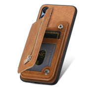 For Samsung Galaxy S25 5G Retro MagSafe Zipper Wallet Card Bag Back Phone Case(Brown)