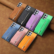 For Samsung Galaxy S25 5G Retro MagSafe Zipper Wallet Card Bag Back Phone Case(Blue)