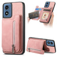For Motorola Moto G35 Retro MagSafe Zipper Wallet Card Bag Back Phone Case(Pink) - Motorola Cases by PMC TechLife | Online Shopping South Africa | PMC TechLife | Buy Now Pay Later Mobicred