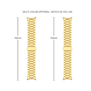 For Google Pixel Watch 3 45mm Three Beads Stainless Steel Folding Buckle Integrated Watch Band(Rose Gold)
