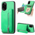 For Huawei nova 13 Pro Retro MagSafe Zipper Wallet Card Bag Back Phone Case(Green) - Huawei Cases by PMC TechLife | Online Shopping South Africa | PMC TechLife | Buy Now Pay Later Mobicred
