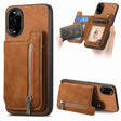 For Huawei nova 13 Pro Retro MagSafe Zipper Wallet Card Bag Back Phone Case(Brown) - Huawei Cases by PMC TechLife | Online Shopping South Africa | PMC TechLife | Buy Now Pay Later Mobicred