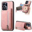 For Honor 90 GT 5G Retro MagSafe Zipper Wallet Card Bag Back Phone Case(Pink) - Honor Cases by PMC TechLife | Online Shopping South Africa | PMC TechLife | Buy Now Pay Later Mobicred