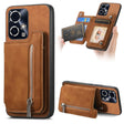 For Honor 90 GT 5G Retro MagSafe Zipper Wallet Card Bag Back Phone Case(Brown) - Honor Cases by PMC TechLife | Online Shopping South Africa | PMC TechLife | Buy Now Pay Later Mobicred