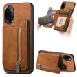 For Honor 100 Pro Retro MagSafe Zipper Wallet Card Bag Back Phone Case(Brown) - Honor Cases by PMC TechLife | Online Shopping South Africa | PMC TechLife | Buy Now Pay Later Mobicred