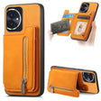For Honor 100 Retro MagSafe Zipper Wallet Card Bag Back Phone Case(Yellow) - free shipping - PMC TechLife - Order now!