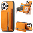 For Honor X50i+ Retro MagSafe Zipper Wallet Card Bag Back Phone Case(Yellow) - Honor Cases by PMC TechLife | Online Shopping South Africa | PMC TechLife | Buy Now Pay Later Mobicred