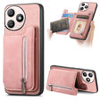 For Honor X50i+ Retro MagSafe Zipper Wallet Card Bag Back Phone Case(Pink) - Honor Cases by PMC TechLife | Online Shopping South Africa | PMC TechLife | Buy Now Pay Later Mobicred