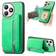 For Honor X50i+ Retro MagSafe Zipper Wallet Card Bag Back Phone Case(Green) - Honor Cases by PMC TechLife | Online Shopping South Africa | PMC TechLife | Buy Now Pay Later Mobicred