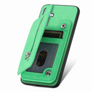 For Honor 90 Pro 5G Retro MagSafe Zipper Wallet Card Bag Back Phone Case(Green)