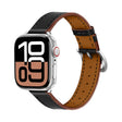 For Apple Watch 46mm / 49mm / 45mm / 44mm Classic Connector Buckle Slim Cow Real Leather Watch Band(Black) - Watch Bands by PMC TechLife | Online Shopping South Africa | PMC TechLife | Buy Now Pay Later Mobicred