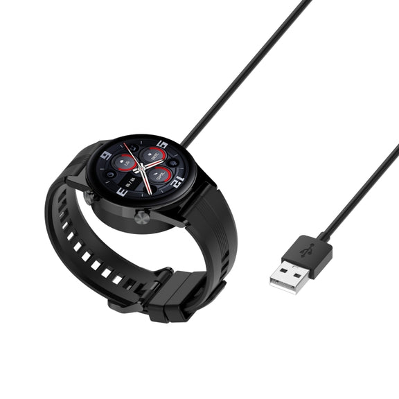 For Honor Watch 5 USB Port Integrated Magnetic Watch Charging Cable(Black)