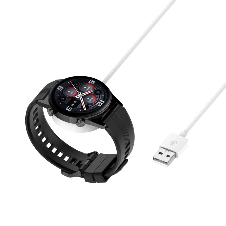 For Honor Watch 5 USB Port Integrated Magnetic Watch Charging Cable(White) - Charger by PMC TechLife | Online Shopping South Africa | PMC TechLife | Buy Now Pay Later Mobicred