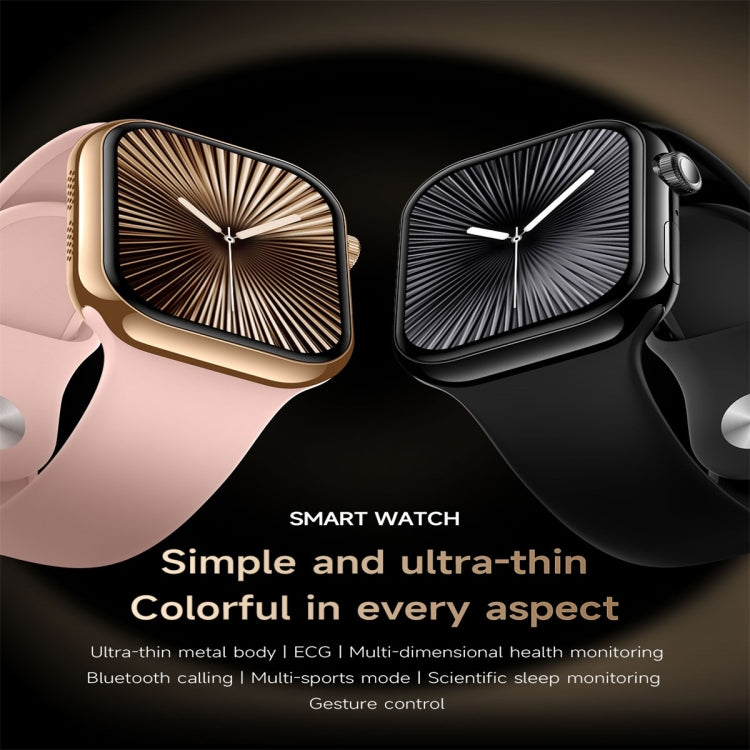 KL08 2.04 inch Color Screen Smart Watch Silicone Strap, Support Bluetooth Call(Silver)