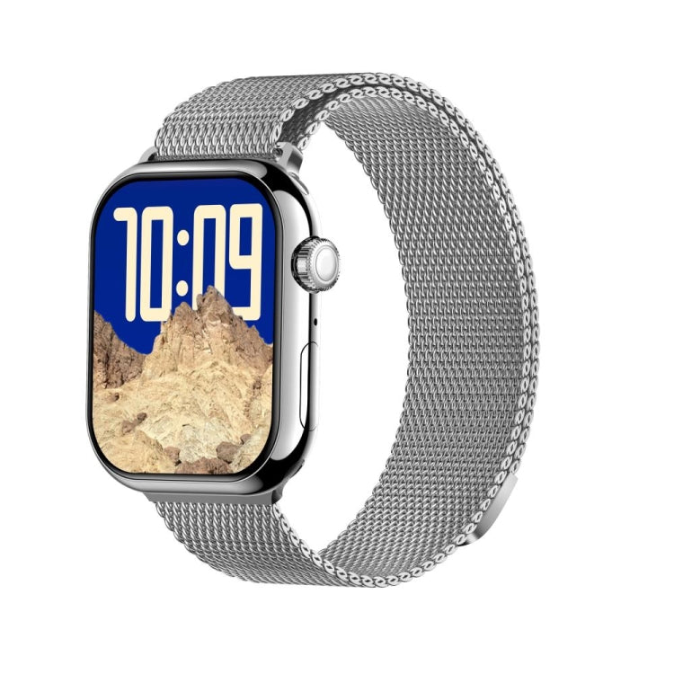 KL08 2.04 inch Color Screen Smart Watch Milan Steel Strap, Support Bluetooth Call(Silver) - Smart Watches by PMC TechLife | Online Shopping South Africa | PMC TechLife | Buy Now Pay Later Mobicred