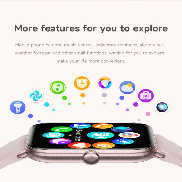 KM66 1.75 inch Color Screen Smart Watch Silicone Strap, Support Bluetooth Call(Gold) - Smart Watches by PMC TechLife | Online Shopping South Africa | PMC TechLife | Buy Now Pay Later Mobicred