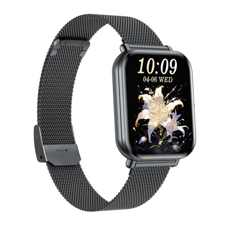 KM66 1.75 inch Color Screen Smart Watch Milan Steel Strap, Support Bluetooth Call(Black) - Smart Watches by PMC TechLife | Online Shopping South Africa | PMC TechLife | Buy Now Pay Later Mobicred