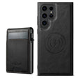 For Samsung Galaxy S25 Ultra 5G Suteni H19 Oil Wax 2-in-1 MagSafe Removable Card Box Back Phone Case(Black) - free shipping - PMC TechLife - Order now!