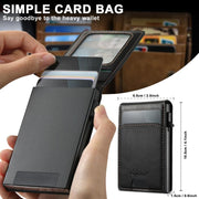 For Samsung Galaxy S25+ 5G Suteni H19 Oil Wax 2-in-1 MagSafe Removable Card Box Back Phone Case(Black)