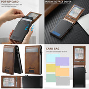 For Samsung Galaxy S25+ 5G Suteni H19 Oil Wax 2-in-1 MagSafe Removable Card Box Back Phone Case(Black)
