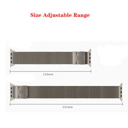 For Apple Watch 42mm / 41mm / 40mm / 38mm Umbrella Buckle Think Milanese Plate Stainless Steel Paracord Buckle Watch Band(Starlight)
