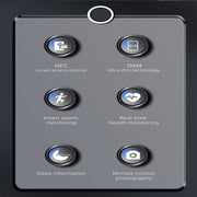 R20 SIZE 14 Smart Ring, Support Heart Rate / Blood Oxygen / Sleep Monitoring / Multiple Sports Modes(Black)