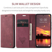 For Redmi Note 14 5G CaseMe 013 Multifunctional Horizontal Flip Leather Phone Case(Red)