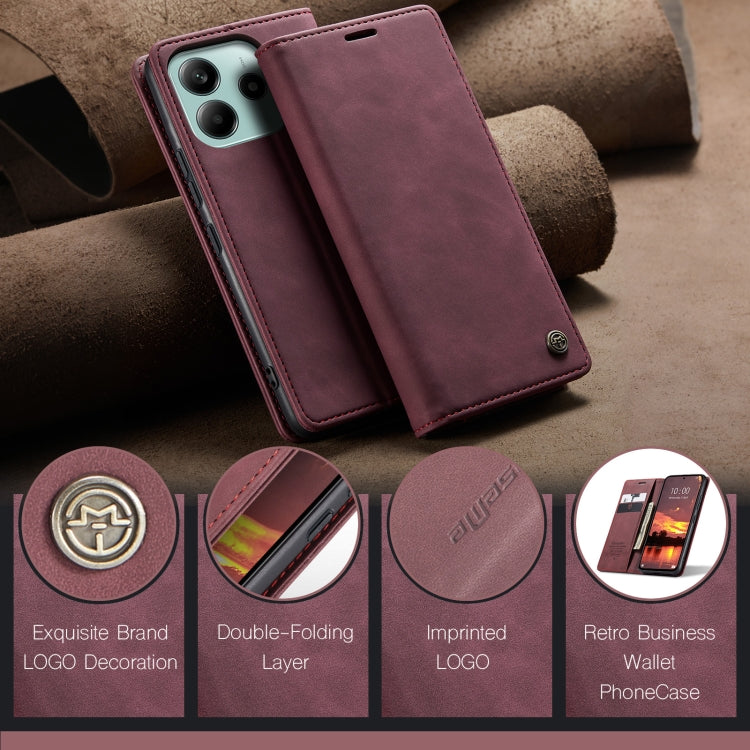 For Redmi Note 14 5G CaseMe 013 Multifunctional Horizontal Flip Leather Phone Case(Red) - free shipping - PMC Jewellery - Order now!