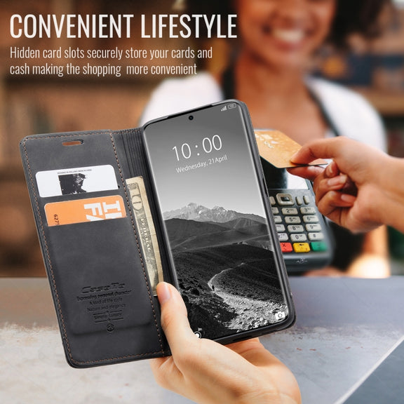 For Redmi Note 14 Pro 5G CaseMe 013 Multifunctional Horizontal Flip Leather Phone Case(Black)