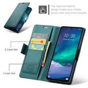 For Redmi Note 14 5G CaseMe 023 Butterfly Buckle Litchi Texture RFID Anti-theft Leather Phone Case(Green)