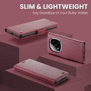 For Redmi Note 14 Pro 5G CaseMe 023 Butterfly Buckle Litchi Texture RFID Anti-theft Leather Phone Case(Red)