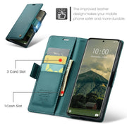 For Redmi Note 14 Pro 5G CaseMe 023 Butterfly Buckle Litchi Texture RFID Anti-theft Leather Phone Case(Green)