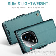 For Redmi Note 14 Pro 5G CaseMe 023 Butterfly Buckle Litchi Texture RFID Anti-theft Leather Phone Case(Green)