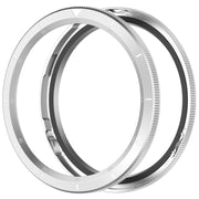For Xiaomi Watch S4 Tempered Glass Film Hybrid Stainless Steel Watch Protective Ring(Scale Silver)