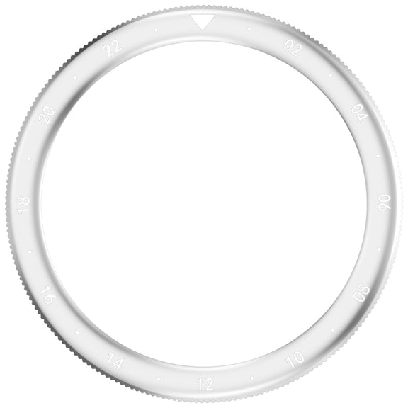 For Xiaomi Watch S4 Tempered Glass Film Hybrid Stainless Steel Watch Protective Ring(Silver White)
