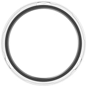 For Xiaomi Watch S4 Tempered Glass Film Hybrid Stainless Steel Watch Protective Ring(Silver White)