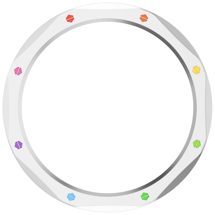 For Xiaomi Watch S4 Tempered Glass Film Hybrid Stainless Steel Watch Protective Ring(Silver Rainbow)