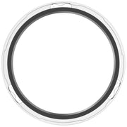 For Xiaomi Watch S4 Tempered Glass Film Hybrid Stainless Steel Watch Protective Ring(Silver Rainbow)