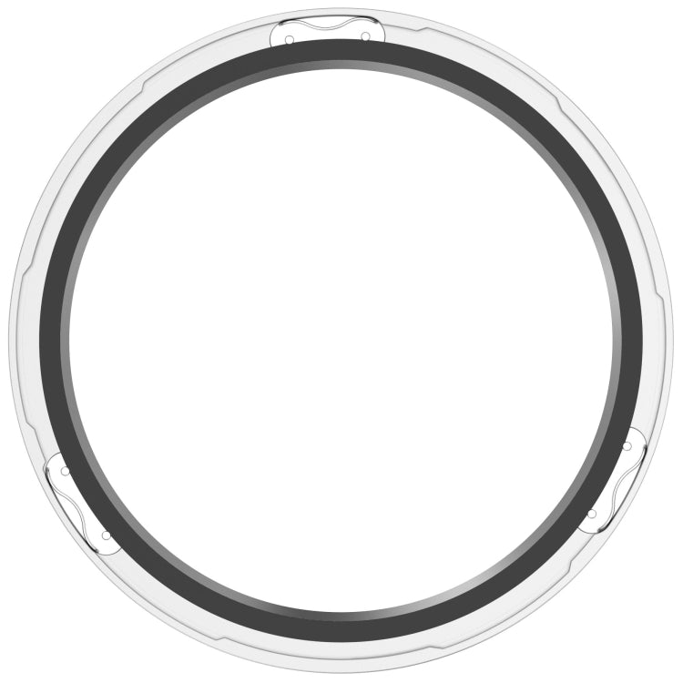 For Xiaomi Watch S4 Tempered Glass Film Hybrid Stainless Steel Watch Protective Ring(Silver Rainbow)
