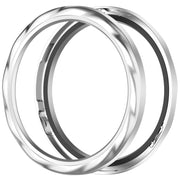 For Xiaomi Watch S4 Tempered Glass Film Hybrid Stainless Steel Watch Protective Ring(Silver Thread)